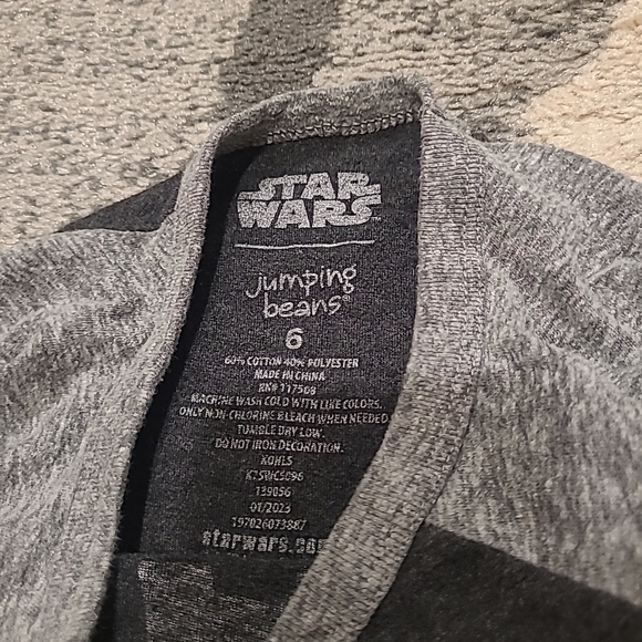Star Wars X Jumping Beans Boys Raglan Graphic Tee Sz 6 - Picture 3 of 7
